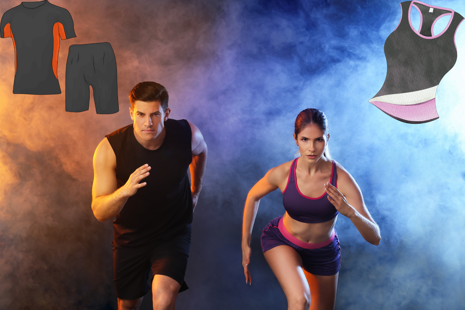 Un joven y una joven realizan actividad física al aire libre con ropa deportiva, representando el tipo de mercancías sujetas a precios estimados en la nueva resolución de Hacienda.